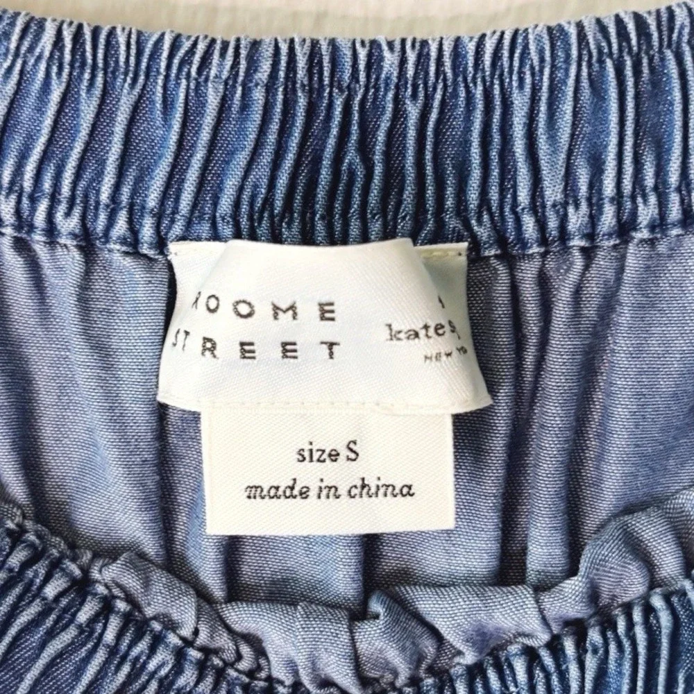 Kate‎ Spade Chambray Off The Shoulder Top, Small, Broome Street denim blouse